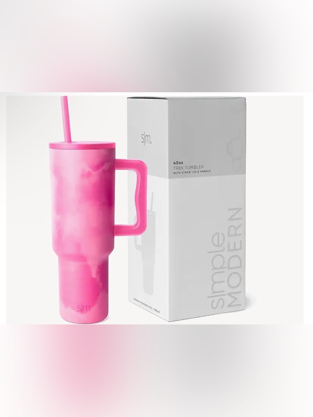 Simple Modern 40oz Pink Trek Tumbler with Handle - Picture 6 of 6